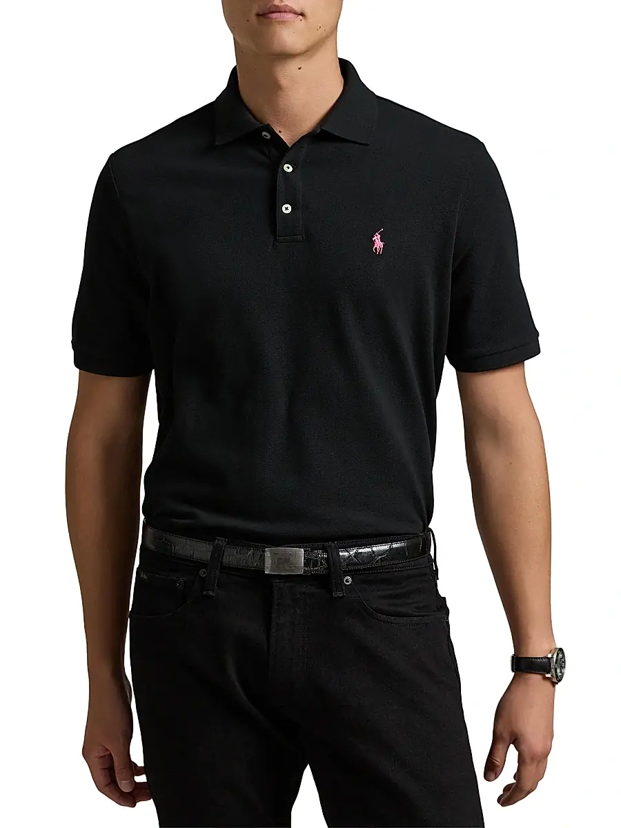 Polo Ralph Lauren Men's Pinky Pony Stretch Mesh Polo Shirt | Thumbnail 3 Polo Ralph Lauren Men's Pinky Pony Stretch Mesh Polo Shirt | Thumbnail 3