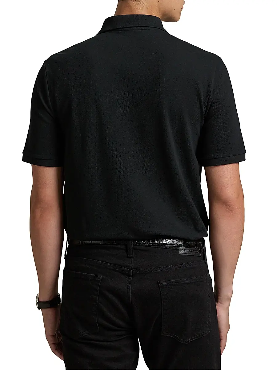 Polo Ralph Lauren Men's Pinky Pony Stretch Mesh Polo Shirt | Thumbnail 4 Polo Ralph Lauren Men's Pinky Pony Stretch Mesh Polo Shirt | Thumbnail 4