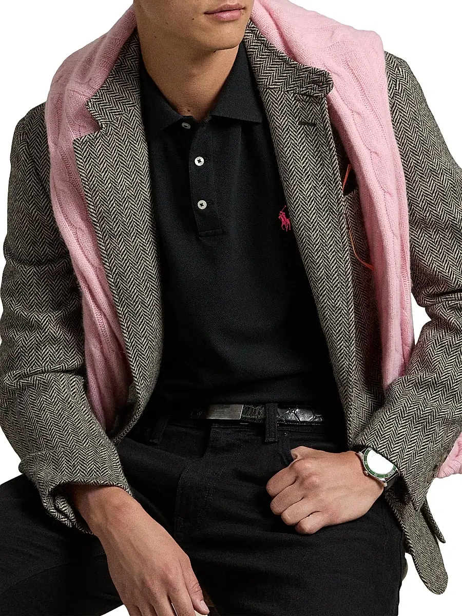 Polo Ralph Lauren Men's Pinky Pony Stretch Mesh Polo Shirt | Thumbnail 6 Polo Ralph Lauren Men's Pinky Pony Stretch Mesh Polo Shirt | Thumbnail 6