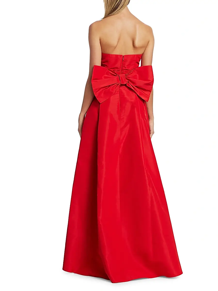 Alexia María Women's Convertible Bow-Embellished Silk Faille Jumpsuit | Thumbnail 15 Alexia María Women's Convertible Bow-Embellished Silk Faille Jumpsuit | Thumbnail 15