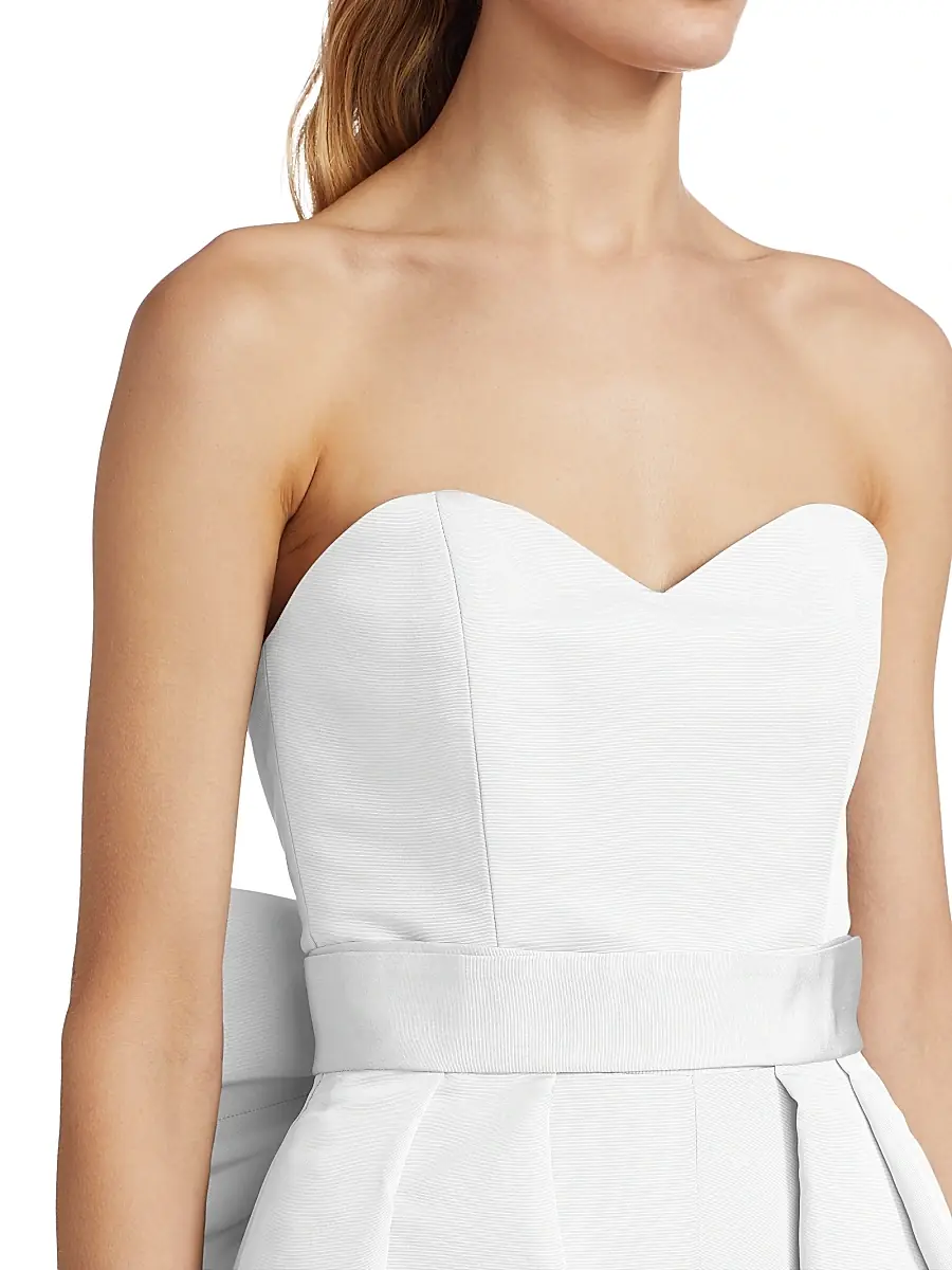 Alexia María Women's Convertible Bow-Embellished Silk Faille Jumpsuit | Thumbnail 7 Alexia María Women's Convertible Bow-Embellished Silk Faille Jumpsuit | Thumbnail 7