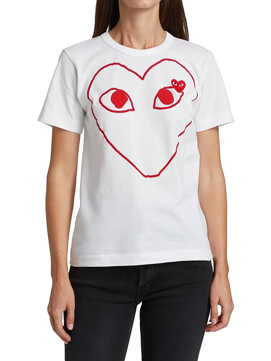 Comme des Garçons PLAY Women's Large Heart Graphic T-Shirt | Thumbnail 2 Comme des Garçons PLAY Women's Large Heart Graphic T-Shirt | Thumbnail 2