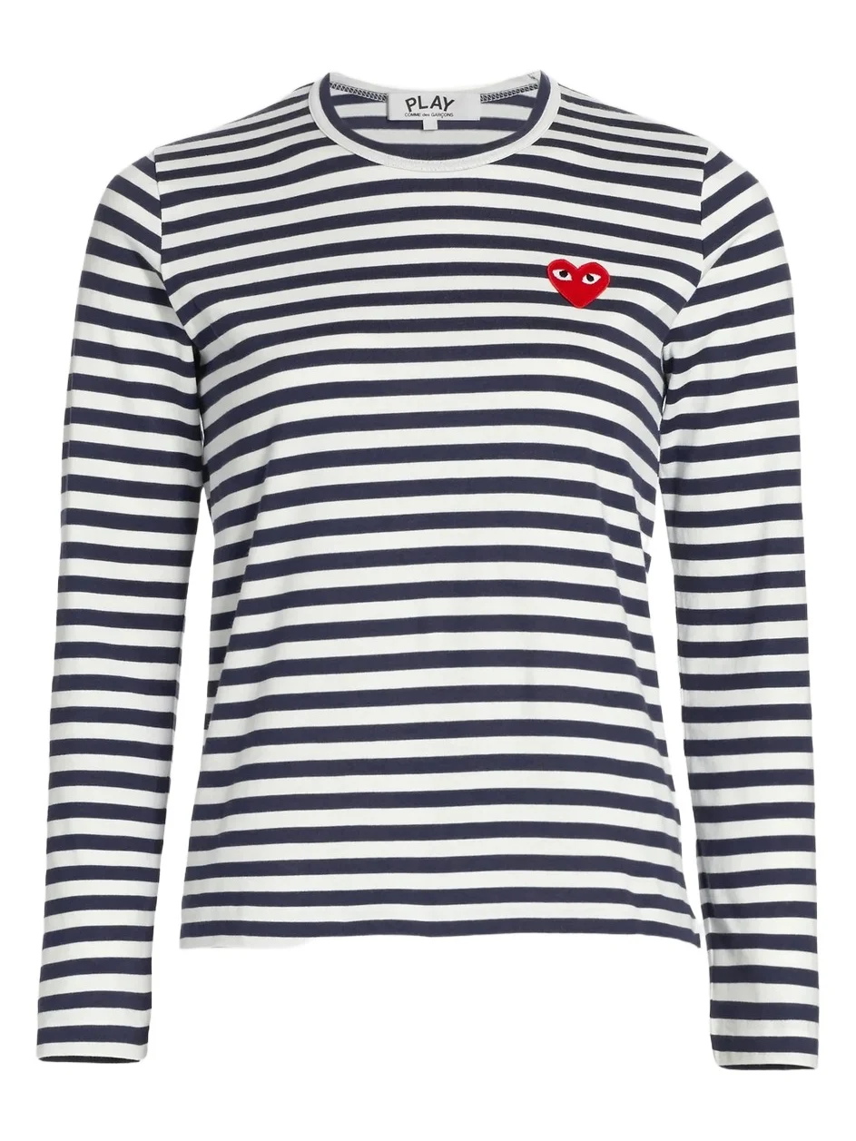 Comme des Garçons PLAY Women's Long-Sleeve Striped T-Shirt