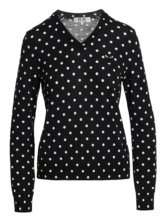 Women's Polka Dot Wool Knit Sweater Women's Polka Dot Wool Knit Sweater