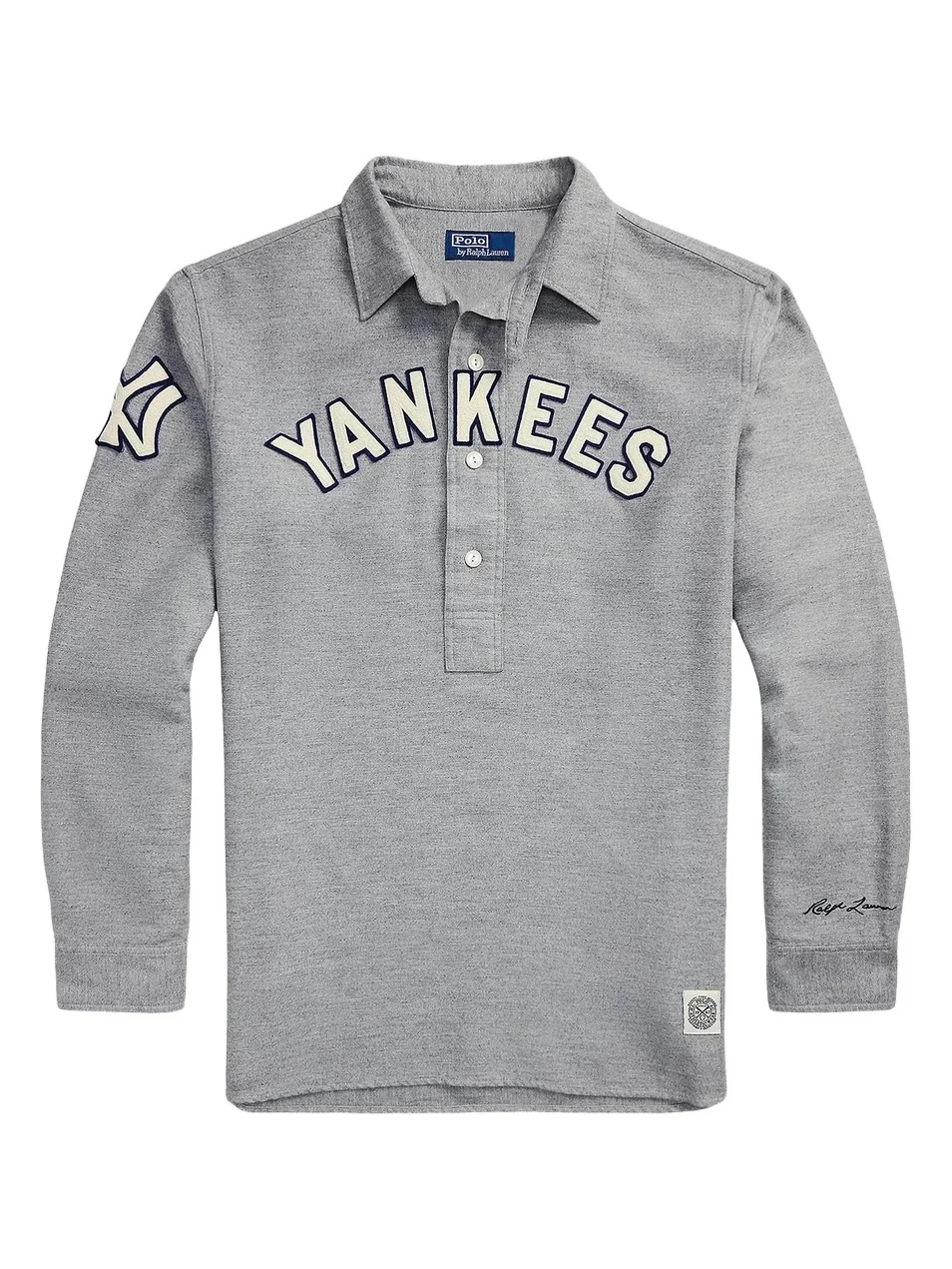Polo Ralph Lauren Men's Yankees Polo Long-Sleeve Top