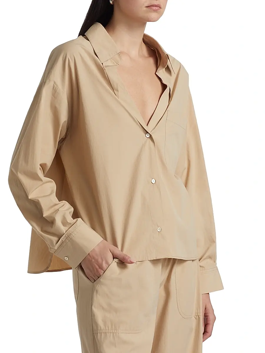 TWP Women's Day After Cotton Button-Front Shirt | Thumbnail 4 TWP Women's Day After Cotton Button-Front Shirt | Thumbnail 4