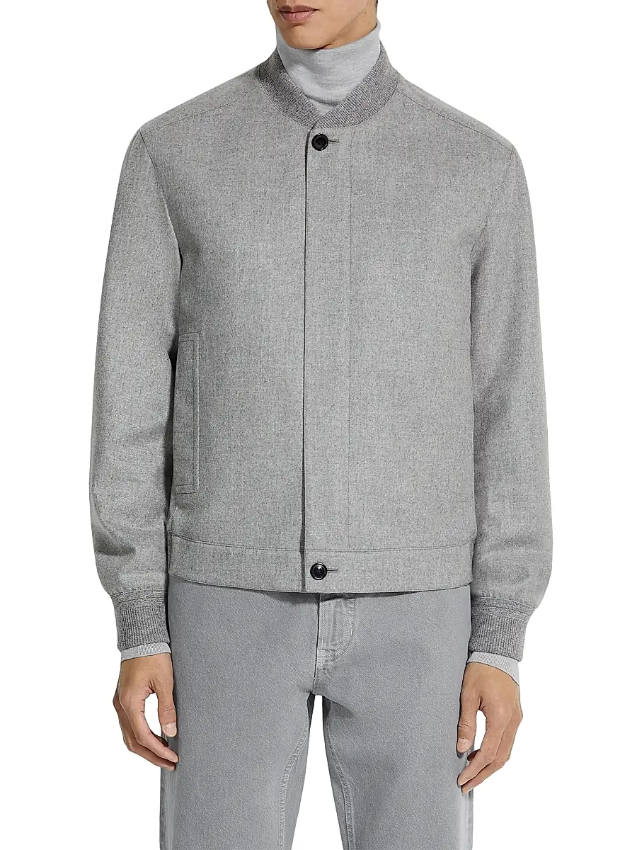 Zegna Men's Oasi Cashmere Elements Blouson Jacket | Thumbnail 2 Zegna Men's Oasi Cashmere Elements Blouson Jacket | Thumbnail 2