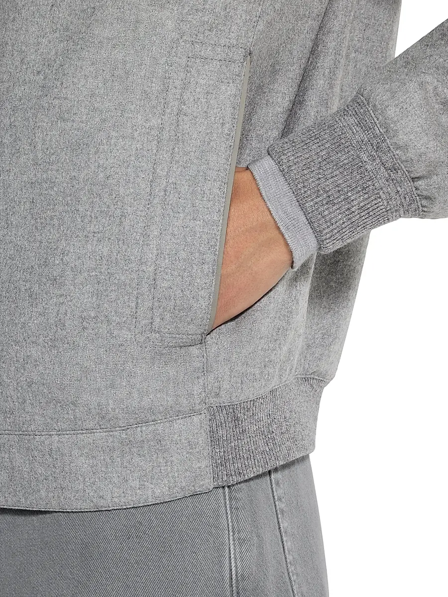 Zegna Men's Oasi Cashmere Elements Blouson Jacket | Thumbnail 4 Zegna Men's Oasi Cashmere Elements Blouson Jacket | Thumbnail 4