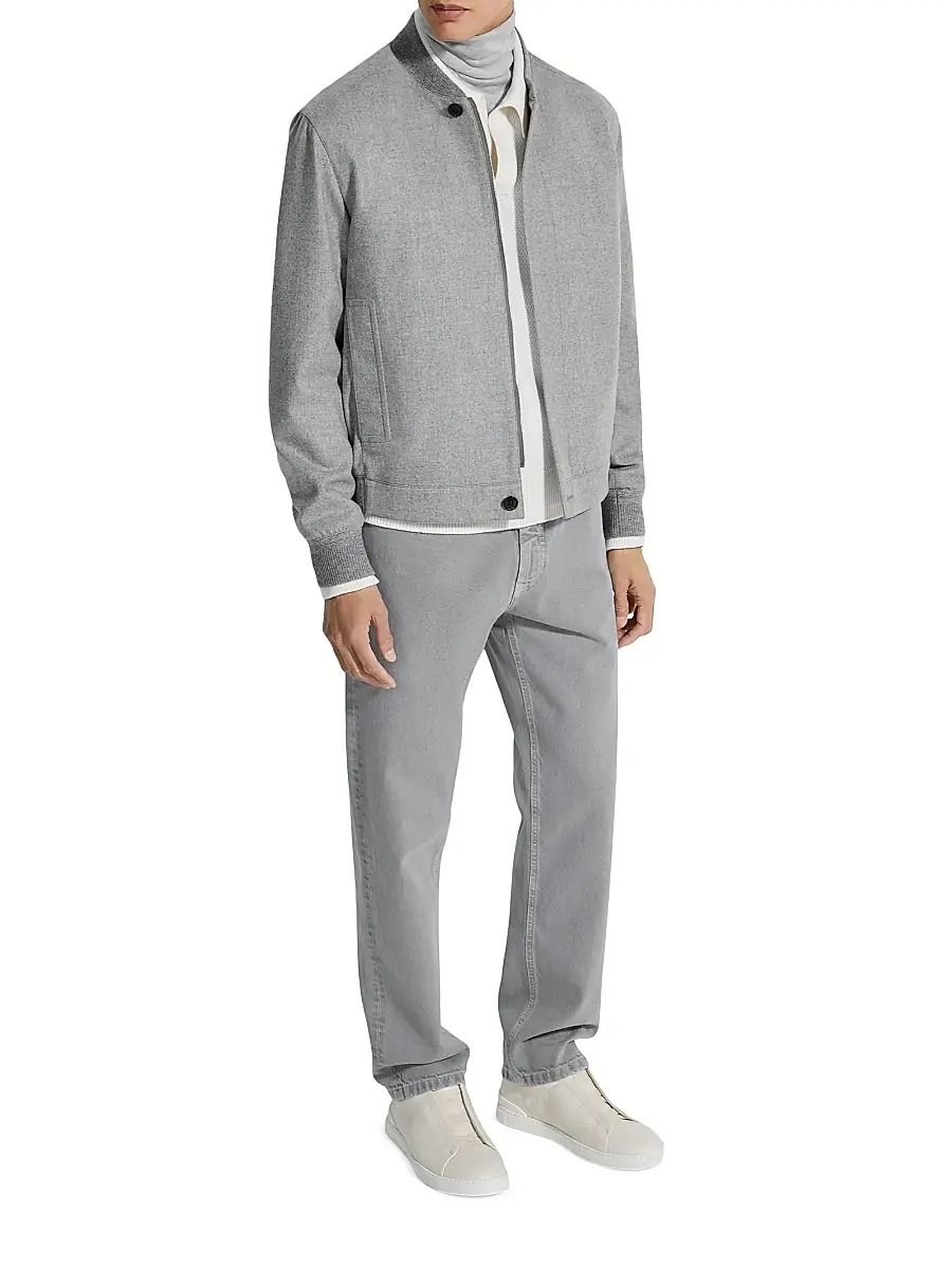 Zegna Men's Oasi Cashmere Elements Blouson Jacket | Thumbnail 5 Zegna Men's Oasi Cashmere Elements Blouson Jacket | Thumbnail 5
