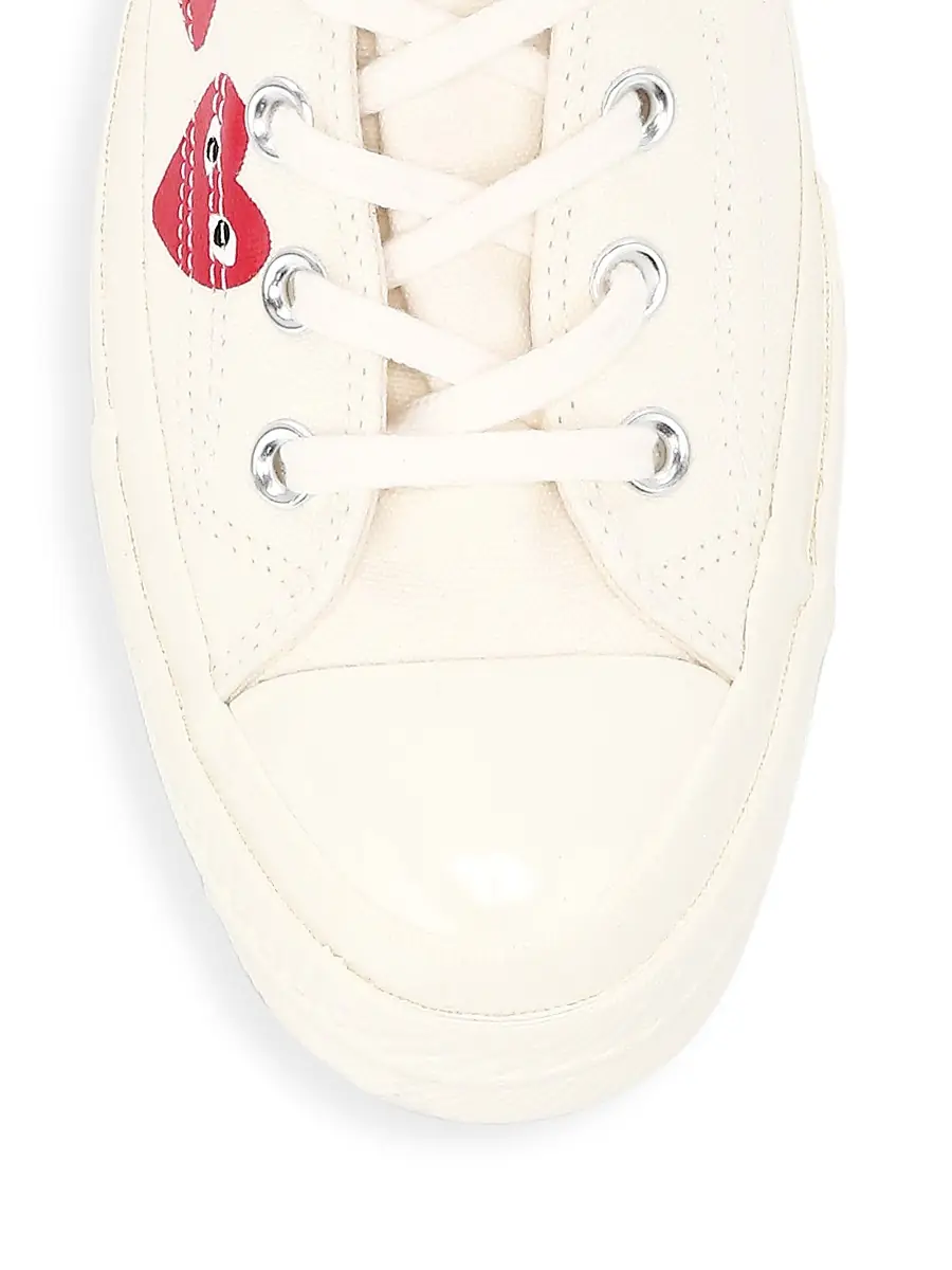 Comme des Garçons PLAY Men's CdG PLAY x Converse Unisex Chuck Taylor All Star Multi Heart High-Top Sneakers - Khaki | Thumbnail 3