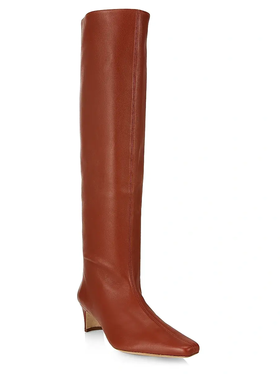 Staud Women's Wally Leather Knee-High Boots | Thumbnail 2 Staud Women's Wally Leather Knee-High Boots | Thumbnail 2