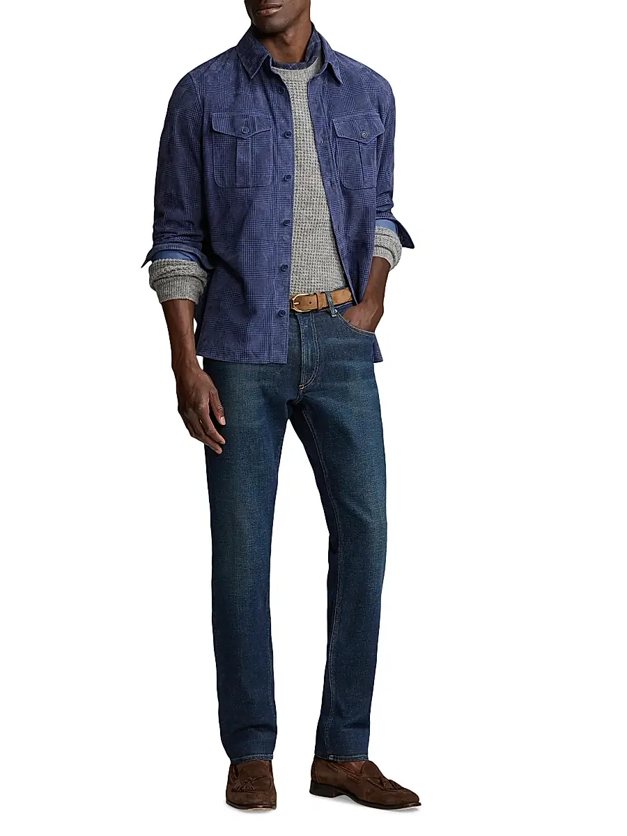Ralph Lauren Purple Label Men's Slim Fit Full Mid-Rise Jeans - Azure Indigo | Thumbnail 2