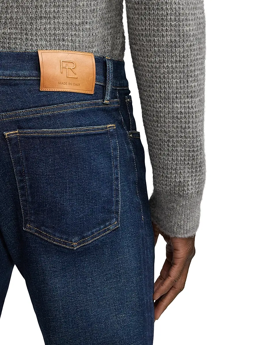 Ralph Lauren Purple Label Men's Slim Fit Full Mid-Rise Jeans - Azure Indigo | Thumbnail 6