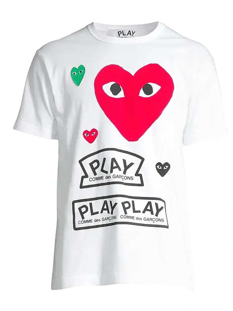 Comme des Garçons PLAY Men Play Multi Heart Graphic T-Shirt