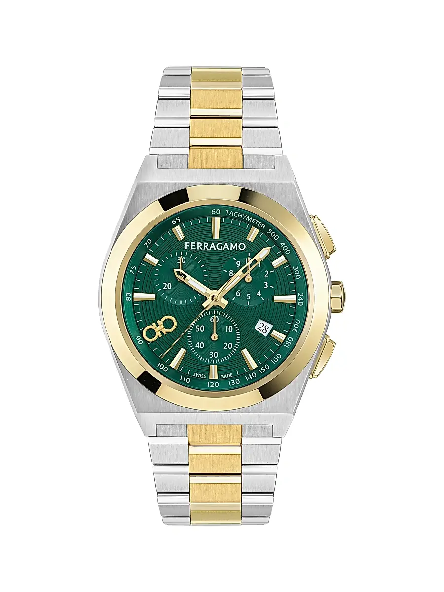 Men's Vega Upper East Chrono Two-Tone Stainless Steel Bracelet Watch/42MM - Two Tone Men's Vega Upper East Chrono Two-Tone Stainless Steel Bracelet Watch/42MM - Two Tone