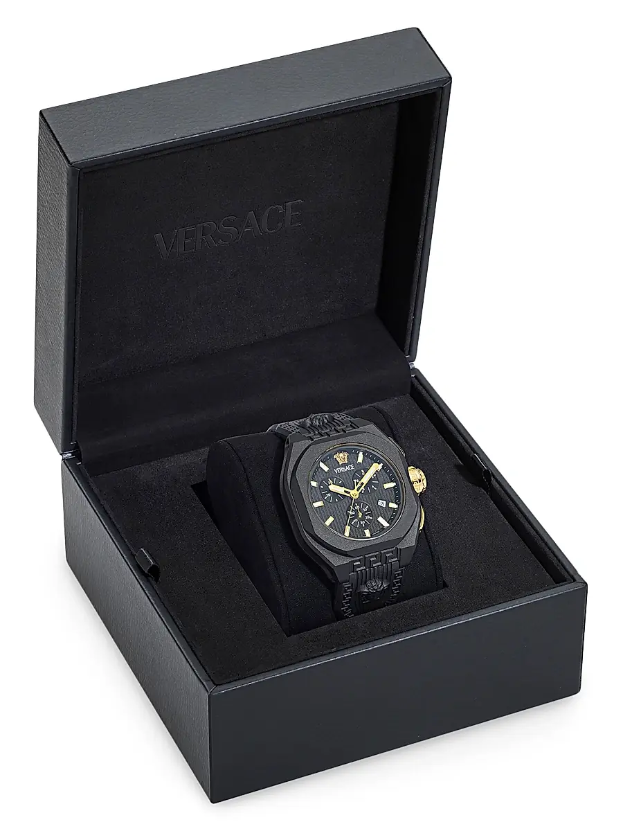 Versace Men's V-Legend Chrono Ceramic Watch - Black Eco Ceramic | Thumbnail 5 Versace Men's V-Legend Chrono Ceramic Watch - Black Eco Ceramic | Thumbnail 5