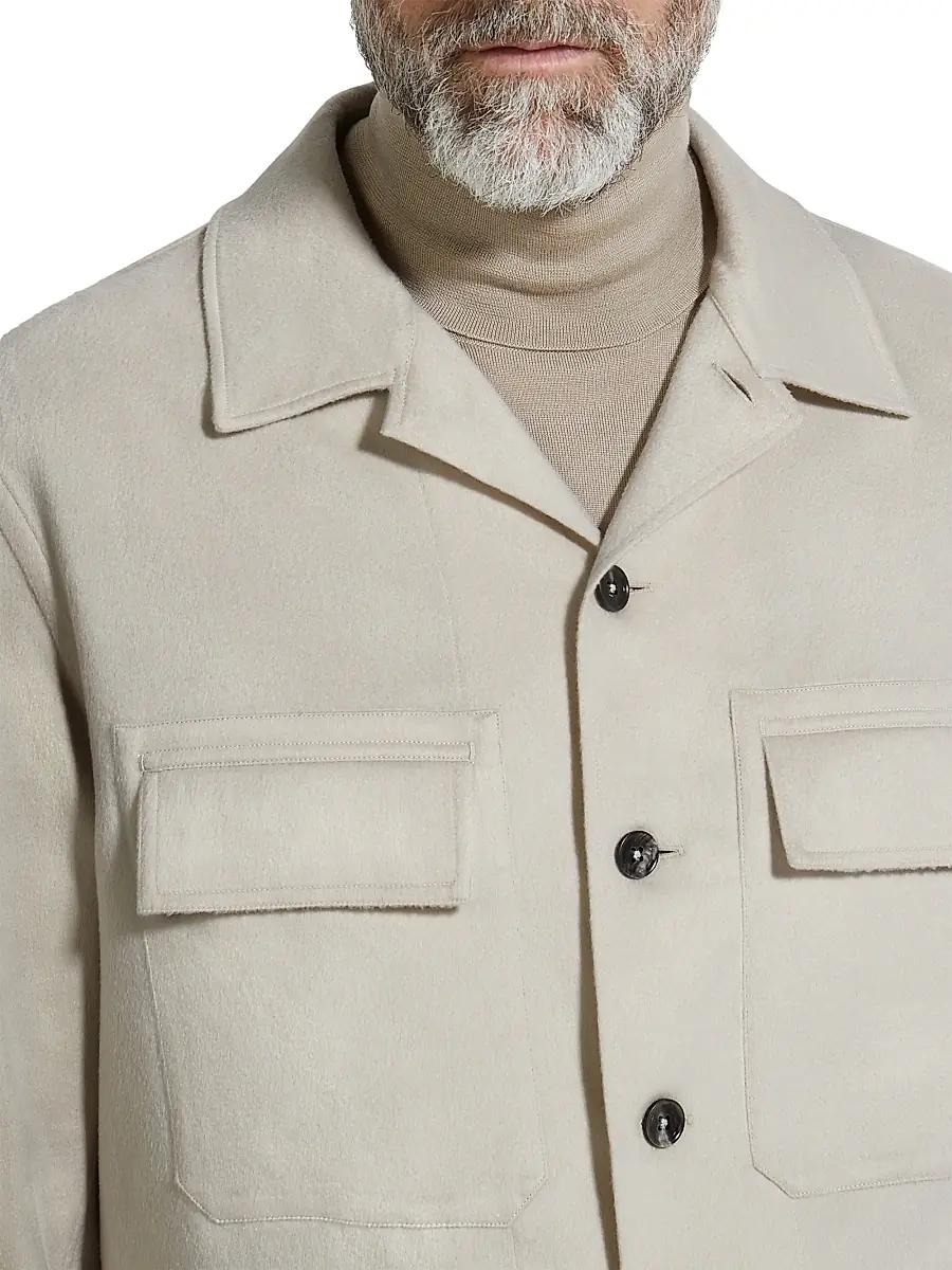Zegna Men's Oasi Cashmere Alba Overshirt | Thumbnail 4 Zegna Men's Oasi Cashmere Alba Overshirt | Thumbnail 4