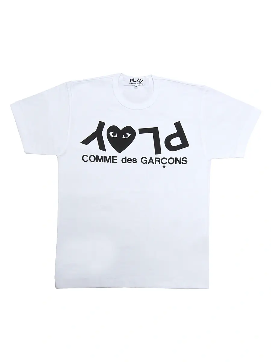 Comme des Garçons PLAY Women's Play Logo T-Shirt - White | Image 1 Comme des Garçons PLAY Women's Play Logo T-Shirt - White | Image 1