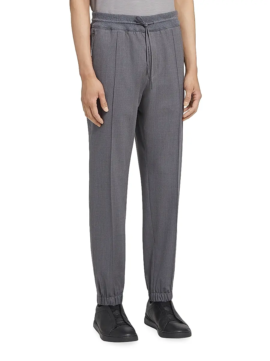 Zegna Men's High Performance Wool Joggers | Thumbnail 2 Zegna Men's High Performance Wool Joggers | Thumbnail 2
