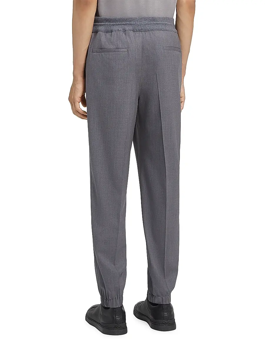 Zegna Men's High Performance Wool Joggers | Thumbnail 3 Zegna Men's High Performance Wool Joggers | Thumbnail 3