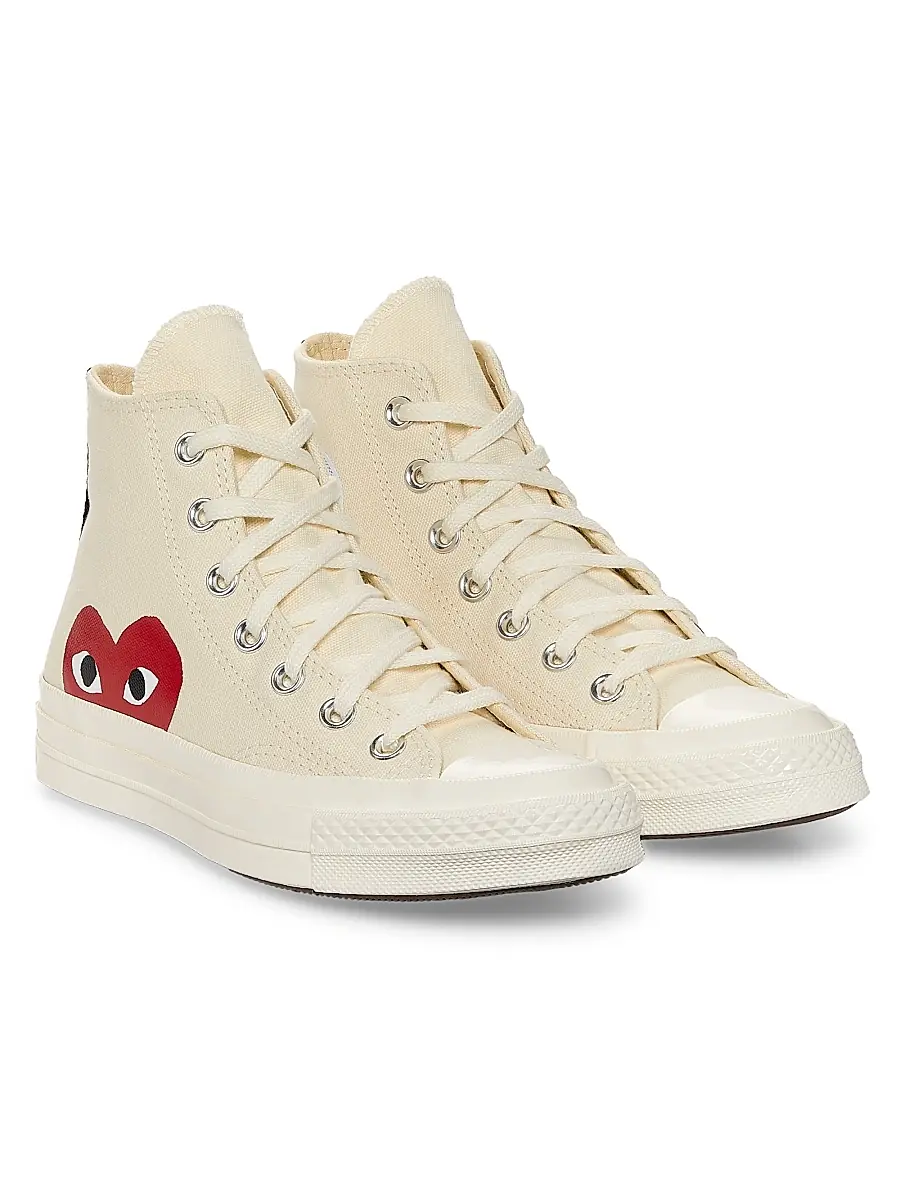 Comme des Garçons PLAY CdG PLAY x Converse Women's Chuck Taylor All Star Peek-A-Boo High-Top Sneakers - Black | Thumbnail 2 Comme des Garçons PLAY CdG PLAY x Converse Women's Chuck Taylor All Star Peek-A-Boo High-Top Sneakers - Black | Thumbnail 2