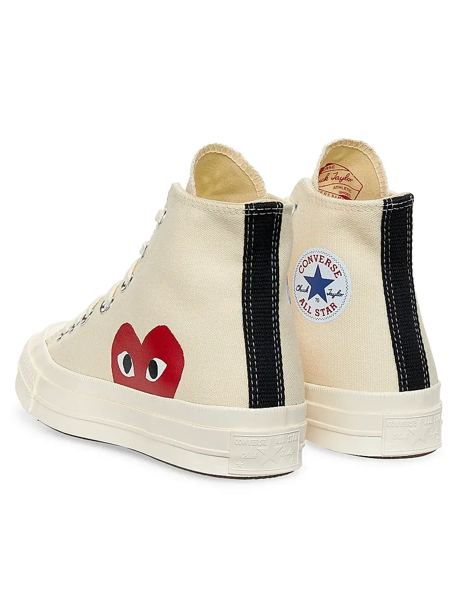 Comme des Garçons PLAY CdG PLAY x Converse Women's Chuck Taylor All Star Peek-A-Boo High-Top Sneakers - Black | Thumbnail 3 Comme des Garçons PLAY CdG PLAY x Converse Women's Chuck Taylor All Star Peek-A-Boo High-Top Sneakers - Black | Thumbnail 3