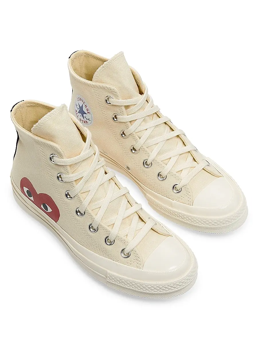 Comme des Garçons PLAY CdG PLAY x Converse Women's Chuck Taylor All Star Peek-A-Boo High-Top Sneakers - Black | Thumbnail 4 Comme des Garçons PLAY CdG PLAY x Converse Women's Chuck Taylor All Star Peek-A-Boo High-Top Sneakers - Black | Thumbnail 4