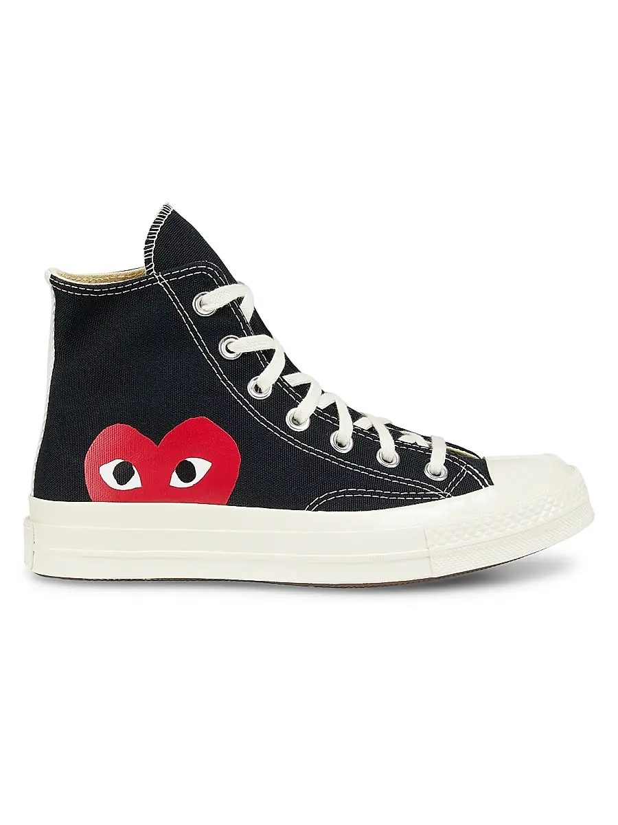 Comme des Garçons PLAY CdG PLAY x Converse Women's Chuck Taylor All Star Peek-A-Boo High-Top Sneakers - Black | Thumbnail 7 Comme des Garçons PLAY CdG PLAY x Converse Women's Chuck Taylor All Star Peek-A-Boo High-Top Sneakers - Black | Thumbnail 7