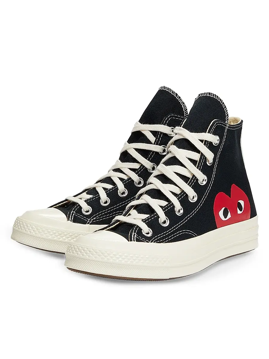 Comme des Garçons PLAY CdG PLAY x Converse Women's Chuck Taylor All Star Peek-A-Boo High-Top Sneakers - Black | Thumbnail 8 Comme des Garçons PLAY CdG PLAY x Converse Women's Chuck Taylor All Star Peek-A-Boo High-Top Sneakers - Black | Thumbnail 8