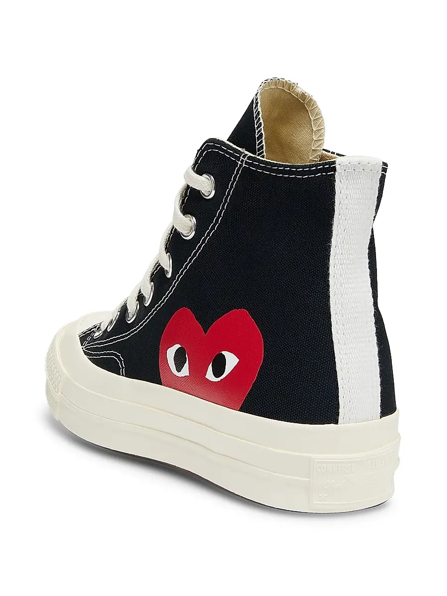 Comme des Garçons PLAY CdG PLAY x Converse Women's Chuck Taylor All Star Peek-A-Boo High-Top Sneakers - Black | Thumbnail 9 Comme des Garçons PLAY CdG PLAY x Converse Women's Chuck Taylor All Star Peek-A-Boo High-Top Sneakers - Black | Thumbnail 9