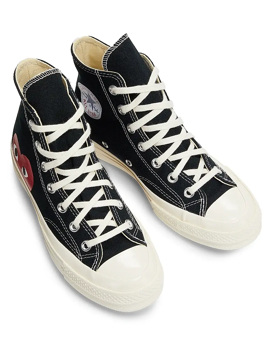 Comme des Garçons PLAY CdG PLAY x Converse Women's Chuck Taylor All Star Peek-A-Boo High-Top Sneakers - Black | Thumbnail 10 Comme des Garçons PLAY CdG PLAY x Converse Women's Chuck Taylor All Star Peek-A-Boo High-Top Sneakers - Black | Thumbnail 10