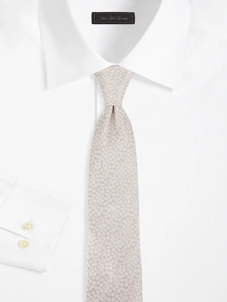 Saks Fifth Avenue Men's COLLECTION Micro Floral Silk Tie | Thumbnail 2 Saks Fifth Avenue Men's COLLECTION Micro Floral Silk Tie | Thumbnail 2