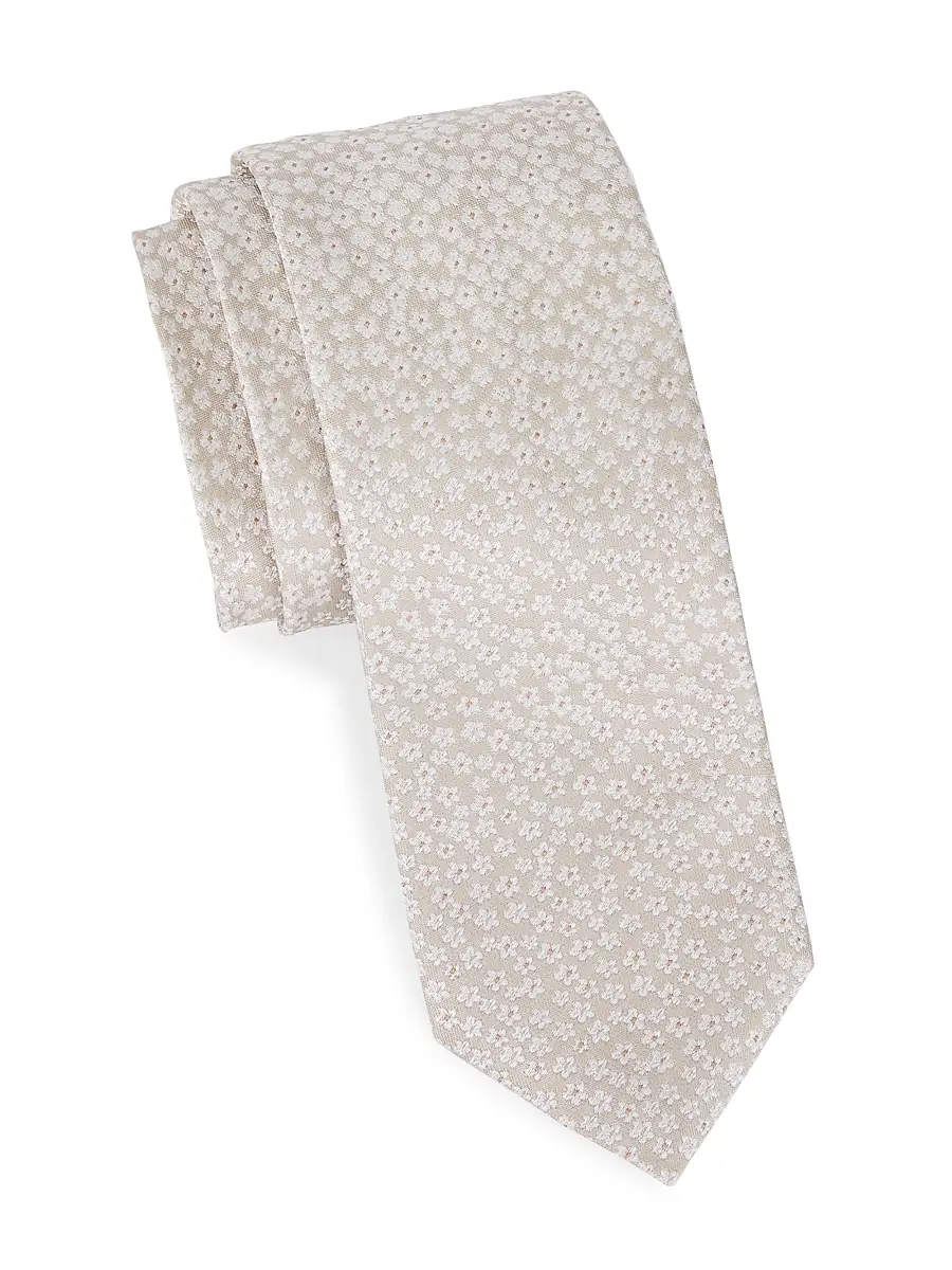 Saks Fifth Avenue Men's COLLECTION Micro Floral Silk Tie