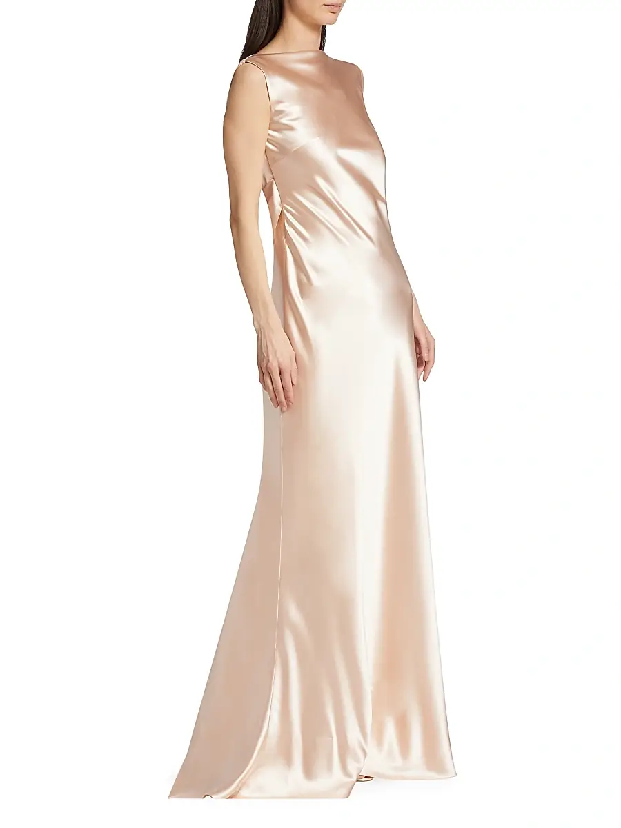 Danielle Frankel Women's Charlie Crepe Satin Gown | Thumbnail 4 Danielle Frankel Women's Charlie Crepe Satin Gown | Thumbnail 4