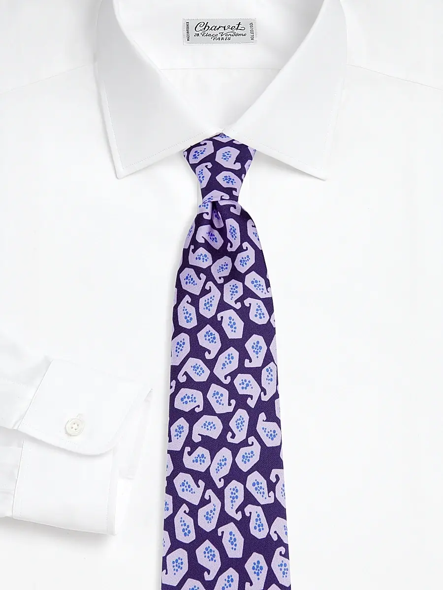 Charvet Men's Paisley Silk Tie | Thumbnail 2