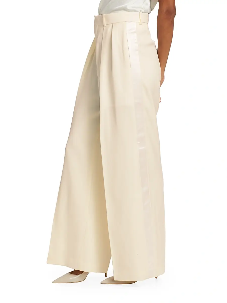 Wardrobe.NYC WARDROBE. NYC Women's Evening Wool Wide-Leg Trousers | Thumbnail 4