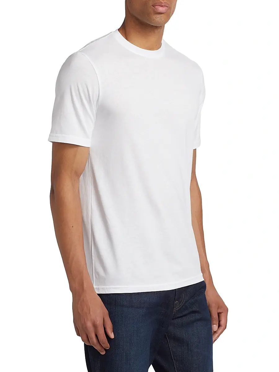 Saks Fifth Avenue Men's COLLECTION Cotton-Blend Crewneck T-Shirt | Thumbnail 4 Saks Fifth Avenue Men's COLLECTION Cotton-Blend Crewneck T-Shirt | Thumbnail 4
