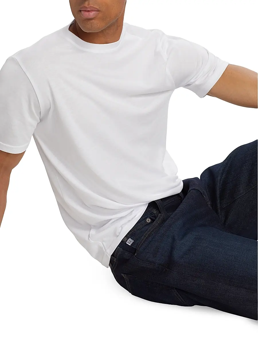 Saks Fifth Avenue Men's COLLECTION Cotton-Blend Crewneck T-Shirt | Thumbnail 6 Saks Fifth Avenue Men's COLLECTION Cotton-Blend Crewneck T-Shirt | Thumbnail 6