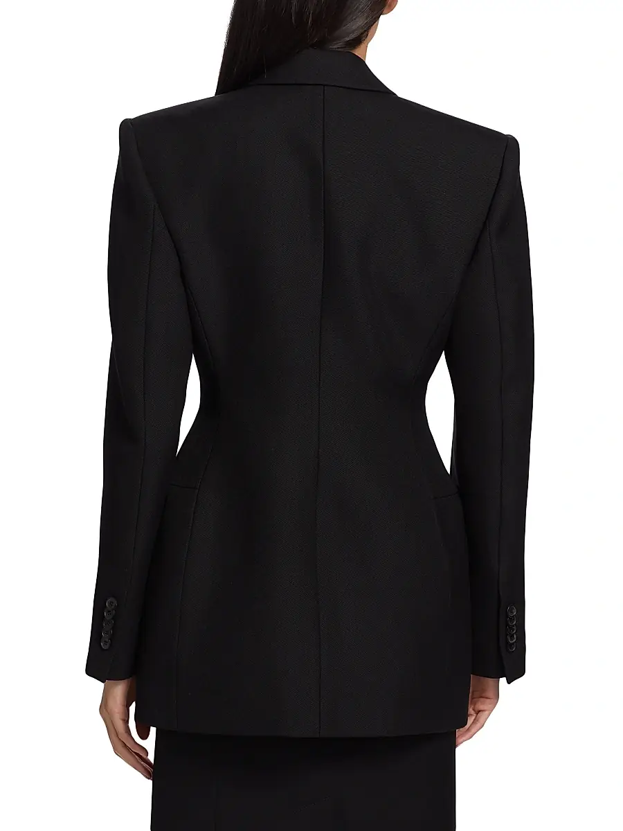 WARDROBE.NYC Women's Double-Breasted Contour Blazer - Black | Thumbnail 5 WARDROBE.NYC Women's Double-Breasted Contour Blazer - Black | Thumbnail 5