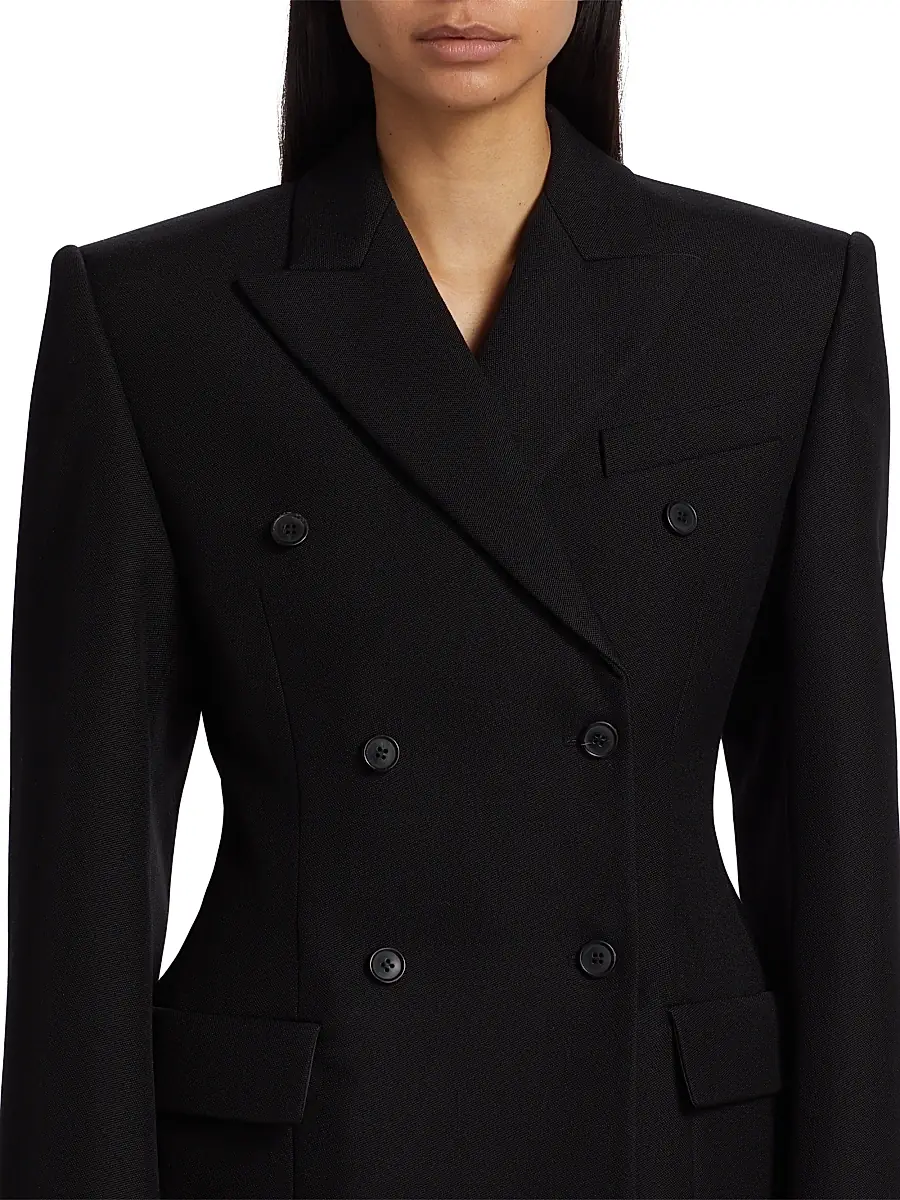 WARDROBE.NYC Women's Double-Breasted Contour Blazer - Black | Thumbnail 6 WARDROBE.NYC Women's Double-Breasted Contour Blazer - Black | Thumbnail 6