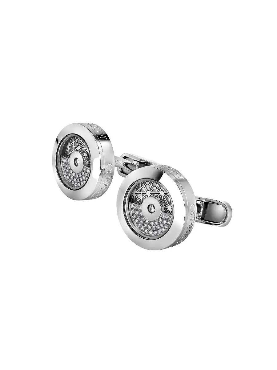 Jacob & Co. Men's Rotor Stainless Steel & 0.21 TCW Diamond Cufflinks | Thumbnail 2 Jacob & Co. Men's Rotor Stainless Steel & 0.21 TCW Diamond Cufflinks | Thumbnail 2