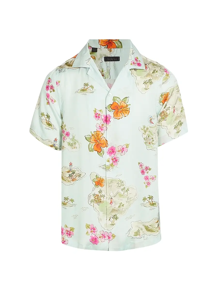 Saks Fifth Avenue Men's COLLECTION Scenic Short-Sleeve Shirt - Green | Image 1 Saks Fifth Avenue Men's COLLECTION Scenic Short-Sleeve Shirt - Green | Image 1