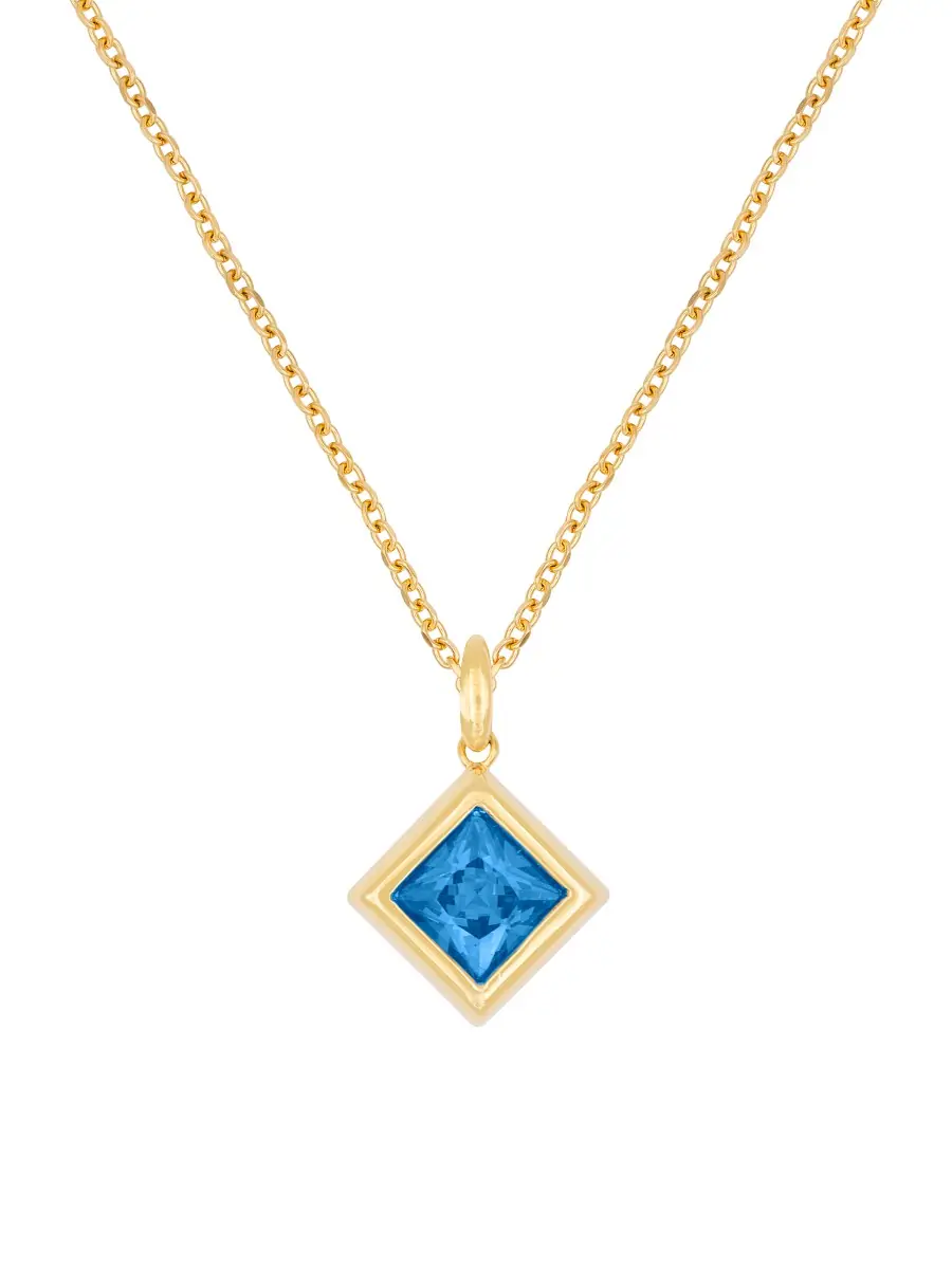 Darkai Women's Via Savona 18K Gold-Plated Cubic Zirconia 37 Pendant Necklace - Yellow Gold | Thumbnail 2
