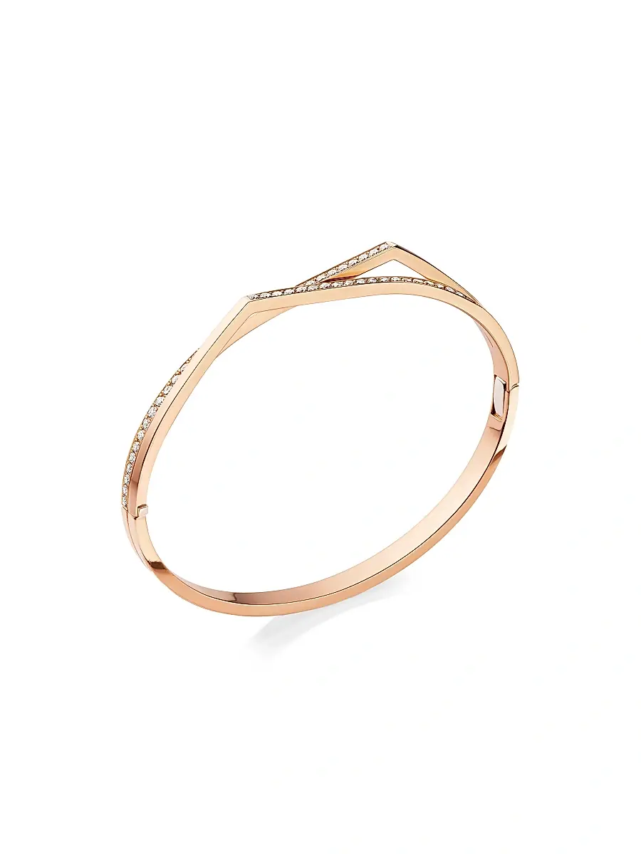 Repossi Women's Antifer 18K Pink Gold & 0.85 TCW Diamond Hinge Bracelet - Pink Gold | Image 1 Repossi Women's Antifer 18K Pink Gold & 0.85 TCW Diamond Hinge Bracelet - Pink Gold | Image 1