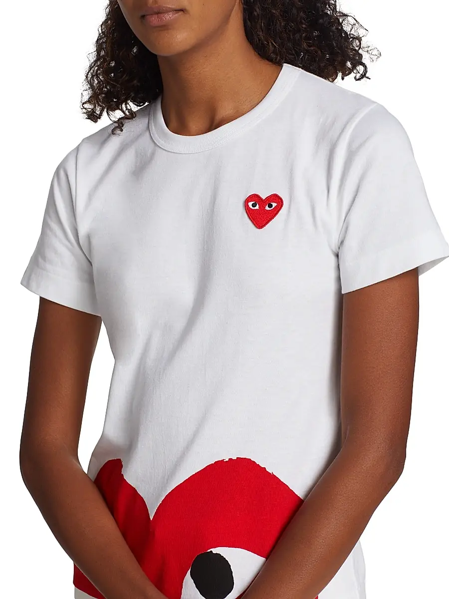 Comme des Garçons PLAY Women's Short-Sleeve Heart-Print T-Shirt | Thumbnail 5 Comme des Garçons PLAY Women's Short-Sleeve Heart-Print T-Shirt | Thumbnail 5