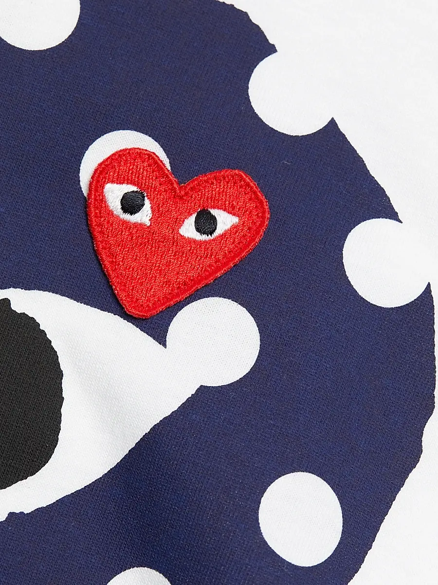 Comme des Garçons PLAY Women's Polka Dot Heart-Print Cotton Jersey T-Shirt - White | Thumbnail 6 Comme des Garçons PLAY Women's Polka Dot Heart-Print Cotton Jersey T-Shirt - White | Thumbnail 6
