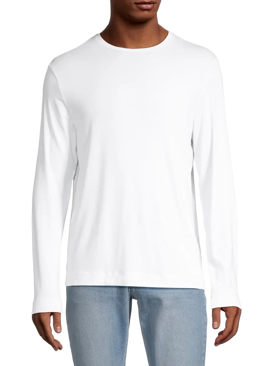 Saks Fifth Avenue Men's COLLECTION Elevated Long Sleeve Base T-Shirt | Thumbnail 2 Saks Fifth Avenue Men's COLLECTION Elevated Long Sleeve Base T-Shirt | Thumbnail 2