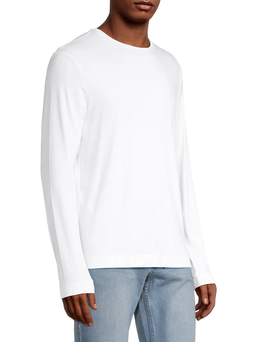 Saks Fifth Avenue Men's COLLECTION Elevated Long Sleeve Base T-Shirt | Thumbnail 3 Saks Fifth Avenue Men's COLLECTION Elevated Long Sleeve Base T-Shirt | Thumbnail 3