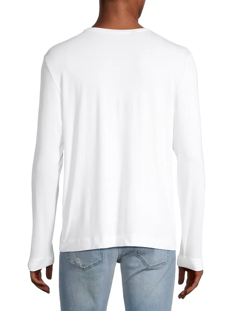 Saks Fifth Avenue Men's COLLECTION Elevated Long Sleeve Base T-Shirt | Thumbnail 4 Saks Fifth Avenue Men's COLLECTION Elevated Long Sleeve Base T-Shirt | Thumbnail 4