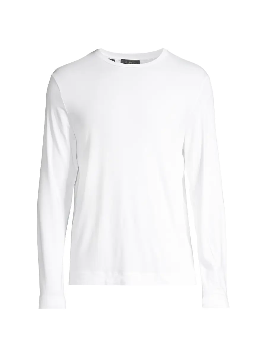 Saks Fifth Avenue Men's COLLECTION Elevated Long Sleeve Base T-Shirt | Thumbnail 6 Saks Fifth Avenue Men's COLLECTION Elevated Long Sleeve Base T-Shirt | Thumbnail 6